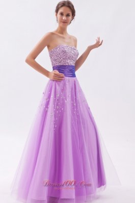 A-line / Princess Prom Dress Beading Decorated Skirt