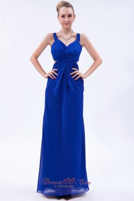 Side Cutouts Straps Empire Prom Dress 2013