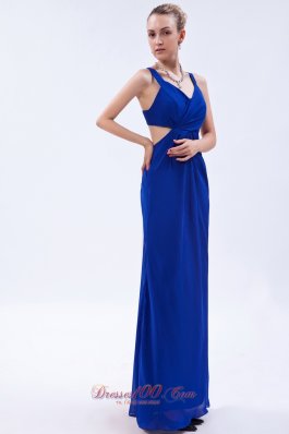 Side Cutouts Straps Empire Prom Dress 2013