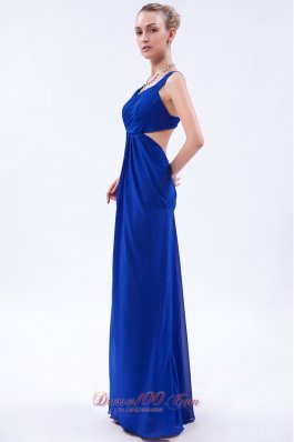 Side Cutouts Straps Empire Prom Dress 2013