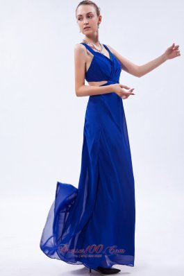 Side Cutouts Straps Empire Prom Dress 2013