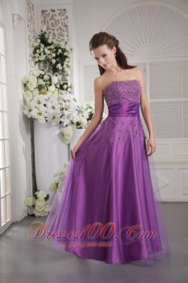 PrincessTulle and Taffeta Beading Prom / Graduation Dress