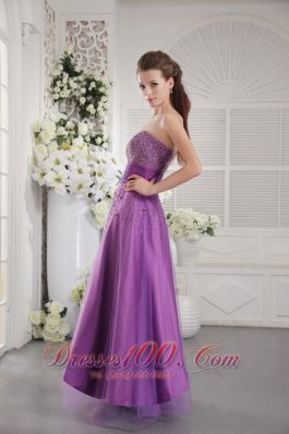 PrincessTulle and Taffeta Beading Prom / Graduation Dress