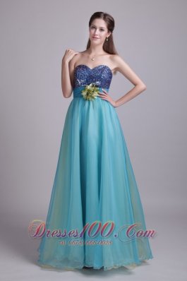 A-Line / Princess Handle-made Flower Prom Dress Sequin