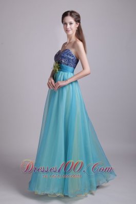 A-Line / Princess Handle-made Flower Prom Dress Sequin