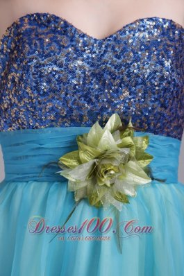 A-Line / Princess Handle-made Flower Prom Dress Sequin