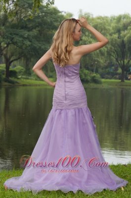 Sweep / Brush Pieces Petals Skirt One Shoulder Prom Dress