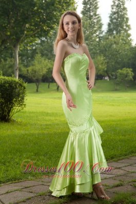 Mermaid High-low Taffeta Prom Dress with Pleating