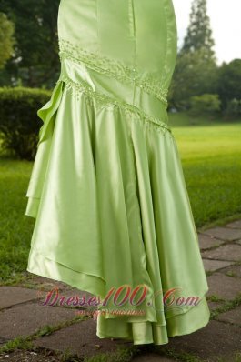 Mermaid High-low Taffeta Prom Dress with Pleating