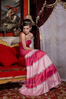 Mermaid Prom / Evening Dress Hot Pink and Baby Pink Brush