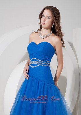 Prom / Evening Dress Tulle Beading and Ruch A-line