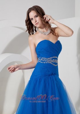 Prom / Evening Dress Tulle Beading and Ruch A-line