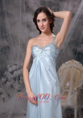 Bridesmaid Dress Column Beaded One Shoulder