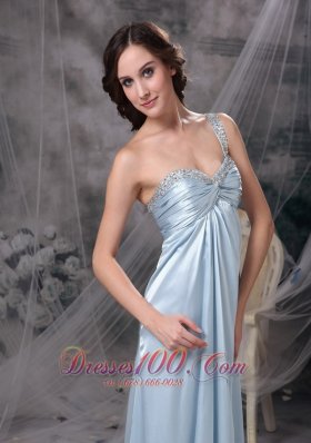 Bridesmaid Dress Column Beaded One Shoulder