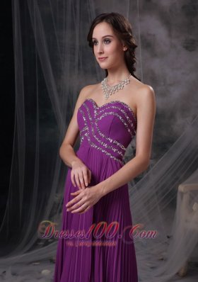 Empire Prom Dress Brush Pleating Beading Pattern