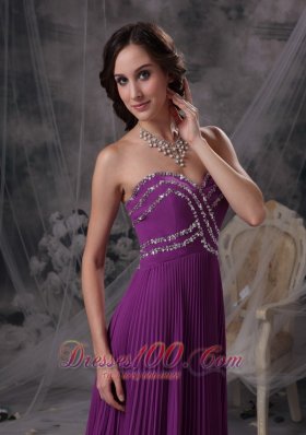 Empire Prom Dress Brush Pleating Beading Pattern