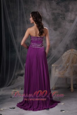 Empire Prom Dress Brush Pleating Beading Pattern