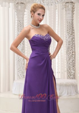 High Slit Prom / Evening 2013 Beaded Decorate 