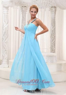 Beaded V-neck Front Straps Back Slit Prom / Evening Dress