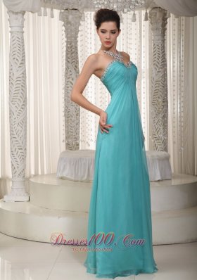 Empire Prom Dress Beading Bustline With Pleating