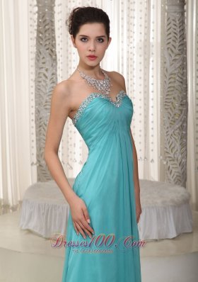 Empire Prom Dress Beading Bustline With Pleating