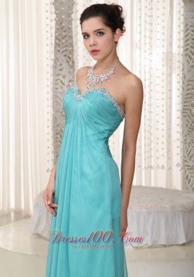 Empire Prom Dress Beading Bustline With Pleating