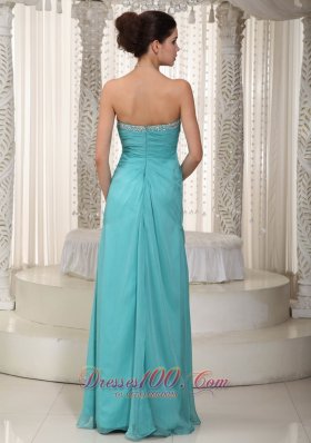 Empire Prom Dress Beading Bustline With Pleating