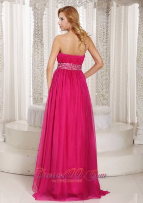 Beading and Ruch Prom Dress Party Sheer Chiffon Overlay