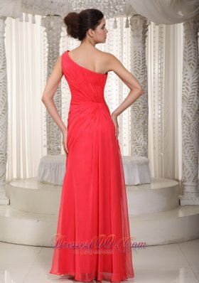 Floral Beading One Shoulder Prom / Evening Dress