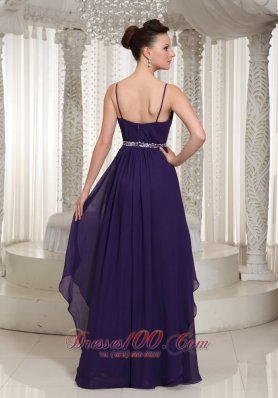 Spaghetti Straps Evening Dress For Formal Beaded  Front