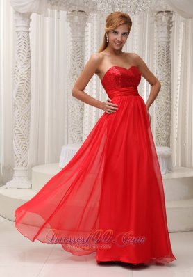 Prom / Evening Dress Sequined Up Bodice Chiffon