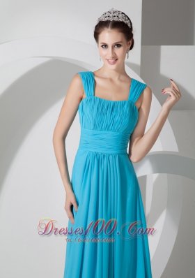 Square Prom Dress Ruched Throughout Straps Empire