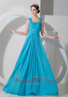 Square Prom Dress Ruched Throughout Straps Empire