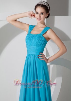 Square Prom Dress Ruched Throughout Straps Empire