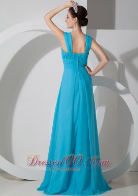 Square Prom Dress Ruched Throughout Straps Empire