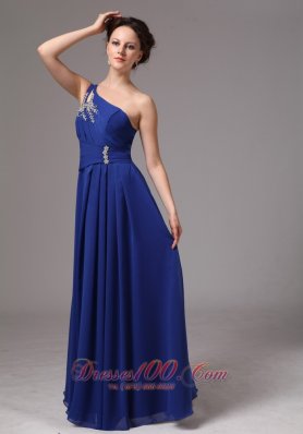 Asymmetrical One Shoulder with Appliques Prom / Evening Dress