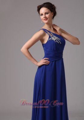 Asymmetrical One Shoulder with Appliques Prom / Evening Dress