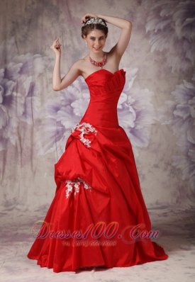 Empire / Princess One Shoulder Prom Dress Ruffles Brush Train