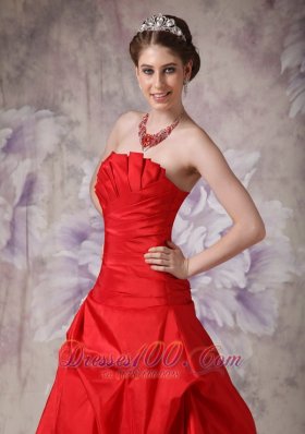 Empire / Princess One Shoulder Prom Dress Ruffles Brush Train