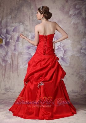 Empire / Princess One Shoulder Prom Dress Ruffles Brush Train