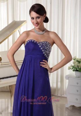 Empire Brush Evening Party Dress Beaded Bust