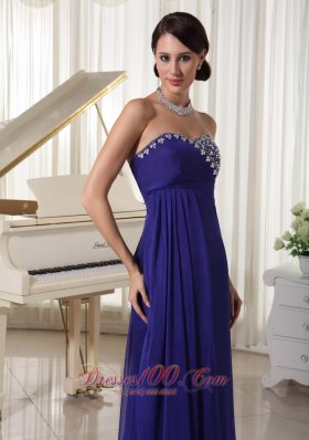 Empire Brush Evening Party Dress Beaded Bust