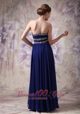 Empire Evening Dress Chiffon Beading Ruched