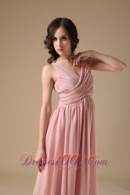 V-neck Prom Dress Spaghetti Straps Ruched