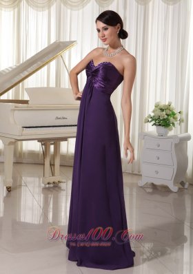 Taffeta and Chiffon Beaded Bustline Prom / Evening Dress