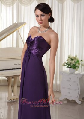 Taffeta and Chiffon Beaded Bustline Prom / Evening Dress