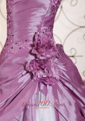 Beading Taffeta and Organza Prom Dress Ruffles Appliques