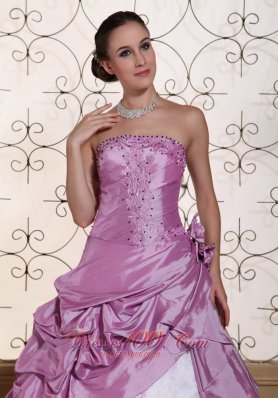 Beading Taffeta and Organza Prom Dress Ruffles Appliques