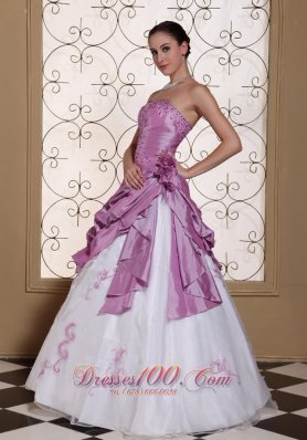 Beading Taffeta and Organza Prom Dress Ruffles Appliques