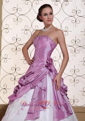 Beading Taffeta and Organza Prom Dress Ruffles Appliques